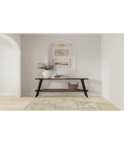 Nourison Home Astra Machine Washable ASW12 Ivory Green 3 ft. 3 in. X 5 ft. Area Rug