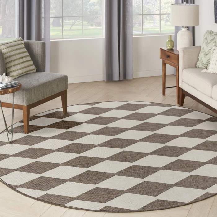 Nourison Positano Natural POS04 4ft. Round Rug
