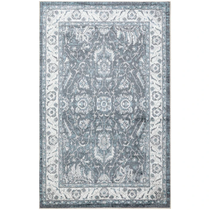Nourison Astra Machine Washable Slate ASW20 3 ft. 3 in. x 5 ft. Rect. Rug