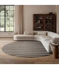 Nourison Positano Charcoal Ivory POS03 12ft. Round Rug