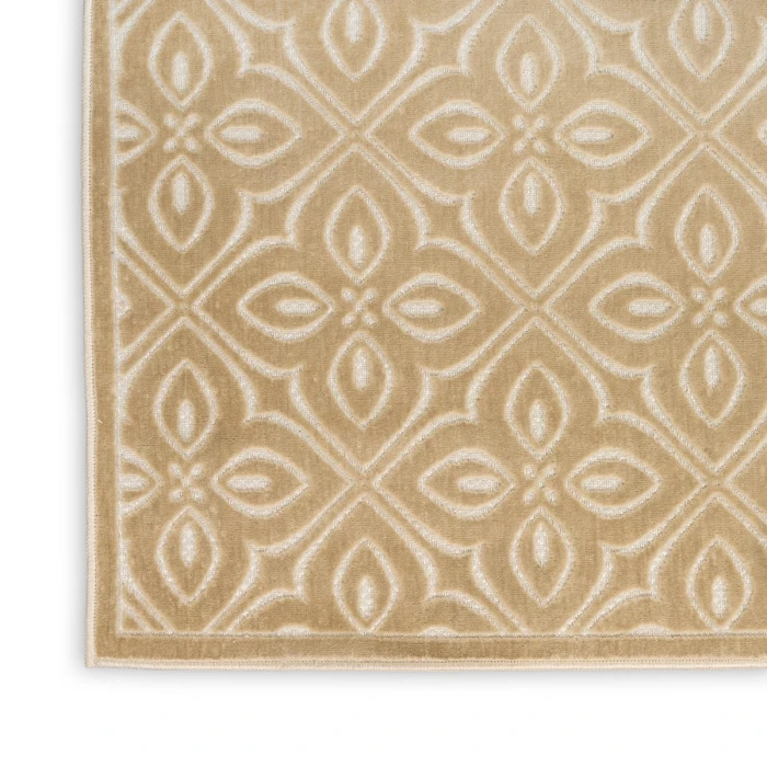 Nourison Washable Charm Beige Ivory WCH03 4 ft. X 6 ft. Rect. Rug