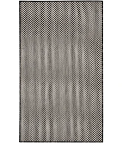 Nourison Home Courtyard COU01 Black White 3 ft. X 5 ft. Area Rug