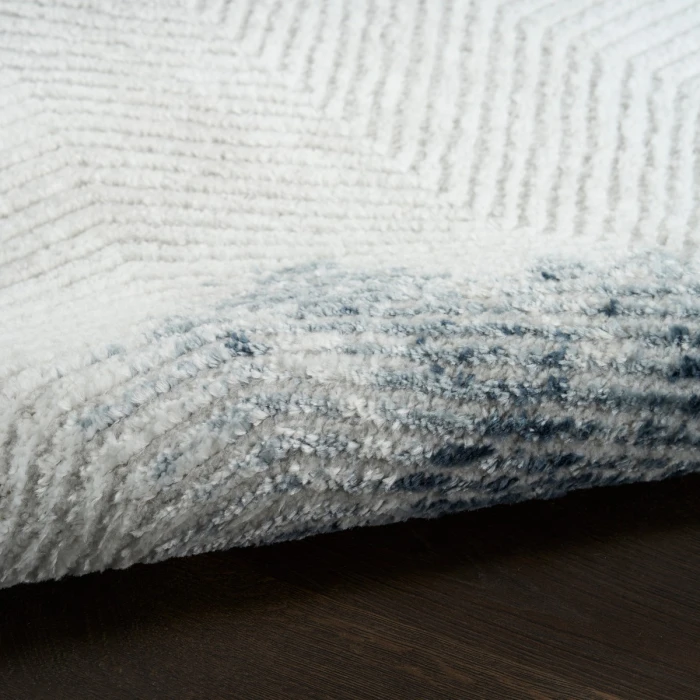 Nourison Dekor Grey Navy DEK04 2 ft. X 4 ft. Rect. Rug
