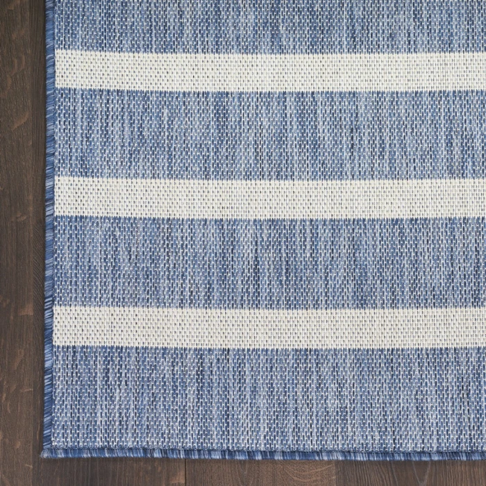 Nourison Positano Navy Ivory POS03 2ft.2in. x 10ft. Rect. Rug