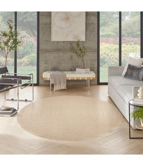 Nourison Tulum Cream TLM04 8 ft. X Round Rug