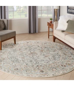 Nourison Home Oushak Home OUS02 Light Grey 7 ft. 10 in. Round Area Rug