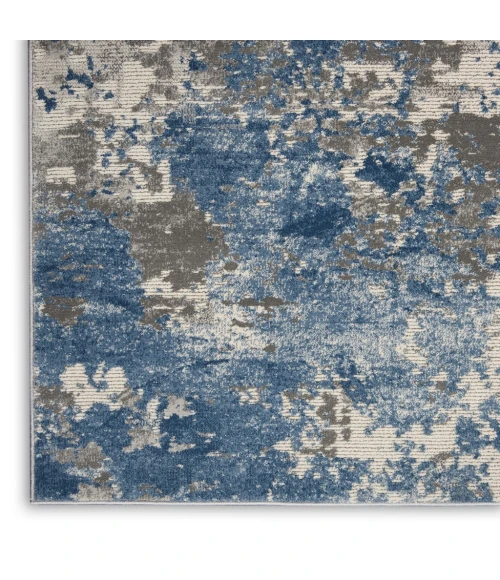 Nourison Rustic Textures Area Rug RUS08-Grey/Blue