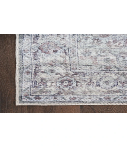 Nicole Curtis Machine Washable Series 1 Ivory Grey SR101 2 ft. 2 in. X 12 ft. Rectangle Rug