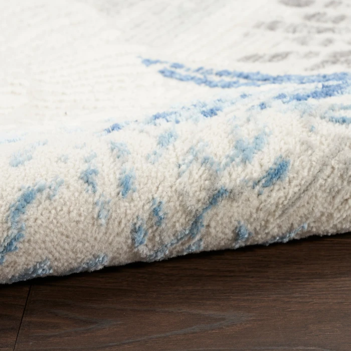Nourison Seaside Ivory Grey Blue SDS04 5 ft. X Round Rug