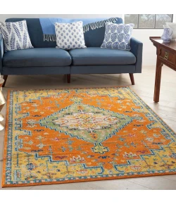 Nourison Home Allur ALR01 Orange Multicolor 5 ft. 3 in. X 7 ft. 3 in. Area Rug