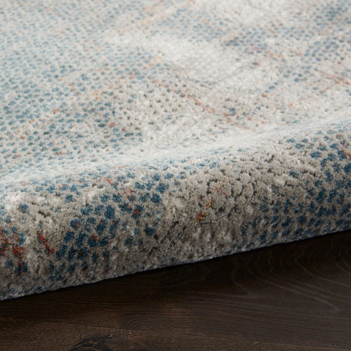 Nourison Rustic Textures Light Grey Blue RUS15 2ft. 2in. x 7ft. 6in. Rect. Rug