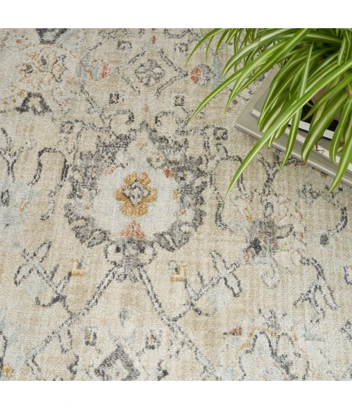 Nourison Oushak Home Cream OUS01 7 ft. 10 in. X Round Rug