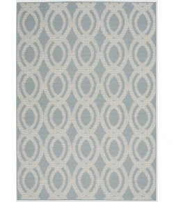 Nourison Aruba Light Blue Cream ARB05 4ft.3in. x 6ft.3in. Rect. Rug