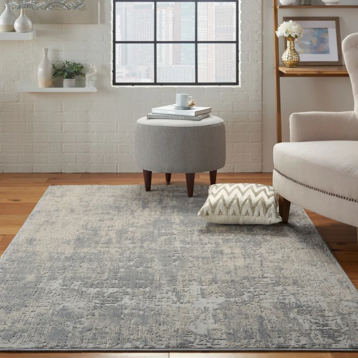 Nourison Rustic Textures Area Rug RUS01-Ivory/Silver