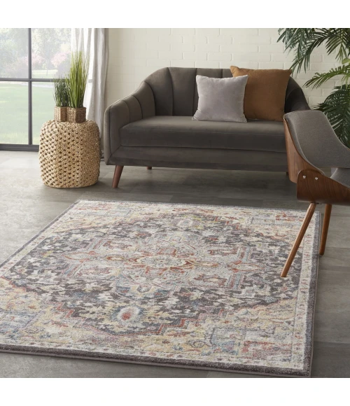 Nourison Home Soraya Charcoal SOR04 5ft.3in. x 7ft.3in. Rect. Rug