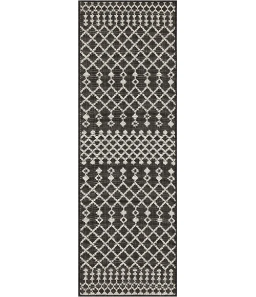 Nourison Positano Black POS02 2 ft. X 6 ft. Rect. Rug