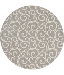 Nourison Home Grafix GRF19 Grey 5 ft. 3 in. Round Area Rug