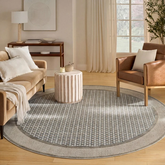 Nourison Nordic Multicolor NRC03 5ft. x Round Round Rug