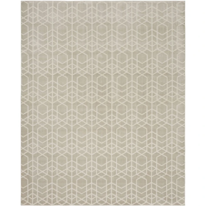 Nourison Home Washable Charm Grey WCH01 9ft. x 12ft. Rect. Rug