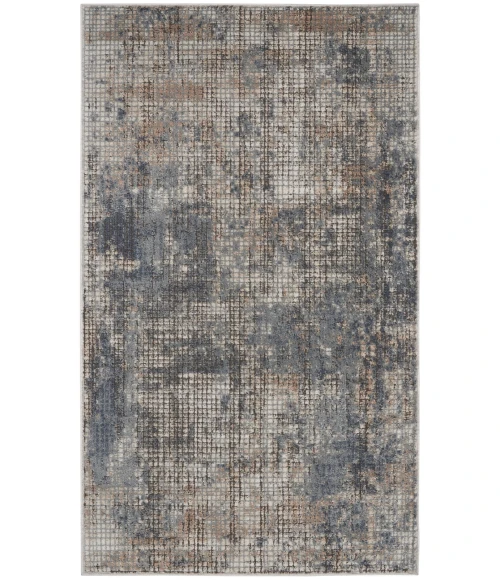 Nourison Quarry Blue Beige QUA02 3 ft. X 5 ft. Rect. Rug