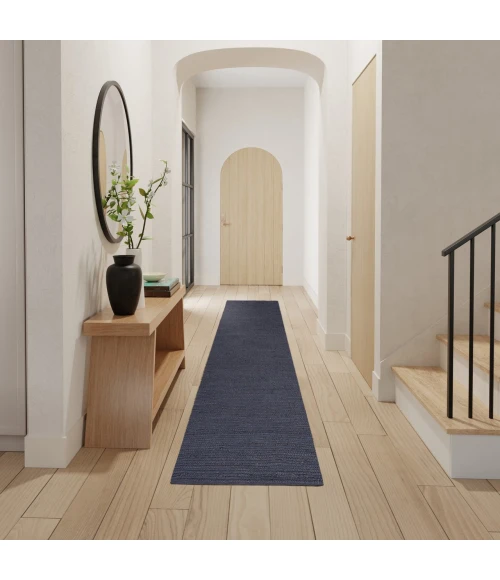 Nourison Home Natural Jute Blue NJT01 2ft.3in. x 8ft. Rect. Rug