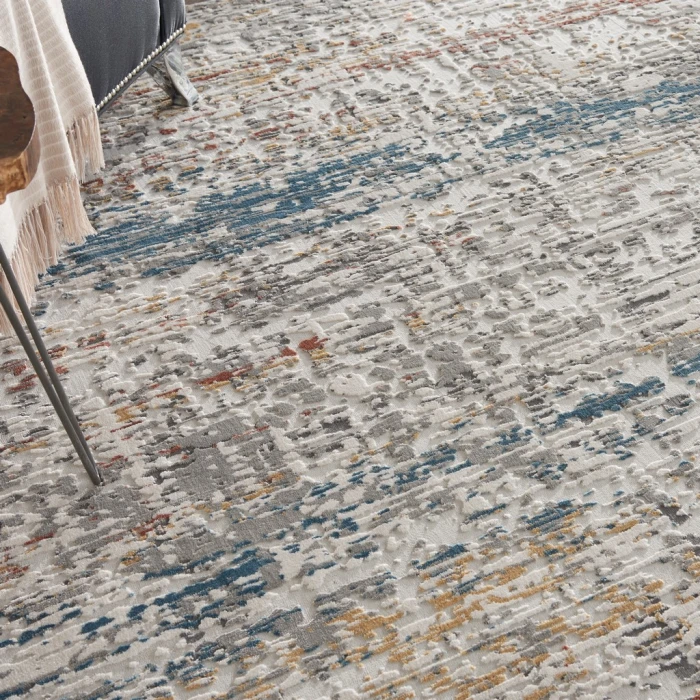 Nourison Rustic Textures Area Rug RUS14-Light Grey Multi