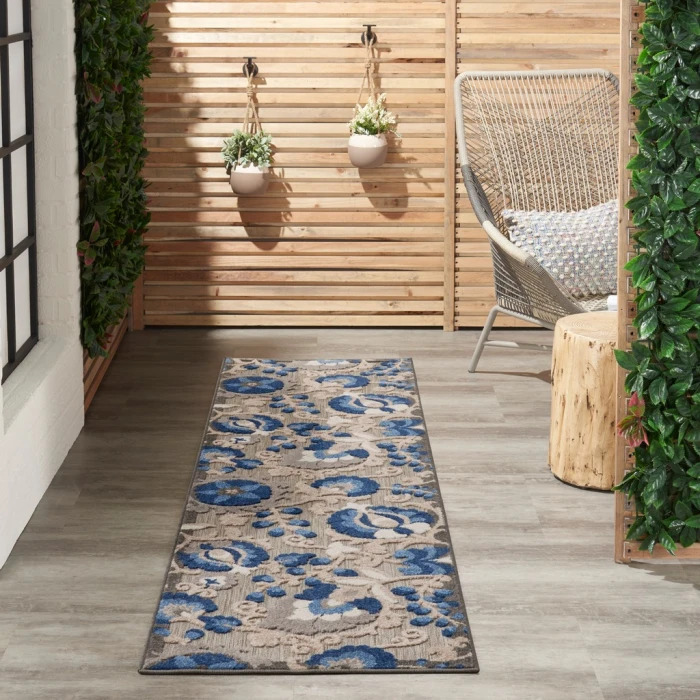 Nourison Aloha Runner Area Rug ALH17-Natural/Blue
