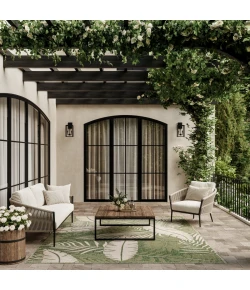 Nourison Home Garden Oasis GOA02 Green Ivory 10 ft. X 14 ft. Area Rug