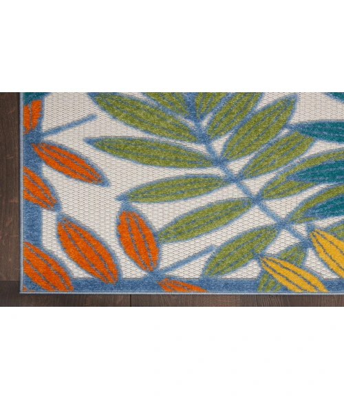 Nourison Aloha Ivory Multicolor ALH18 10 ft. X 14 ft. Rectangle Rug