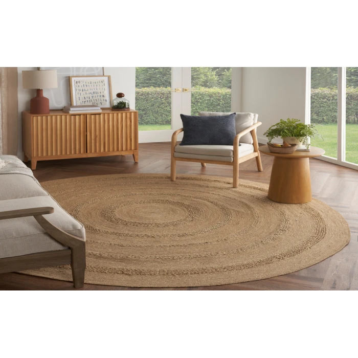 Nourison Natural Seagrass Natural NSG01 6 ft. Round Rug