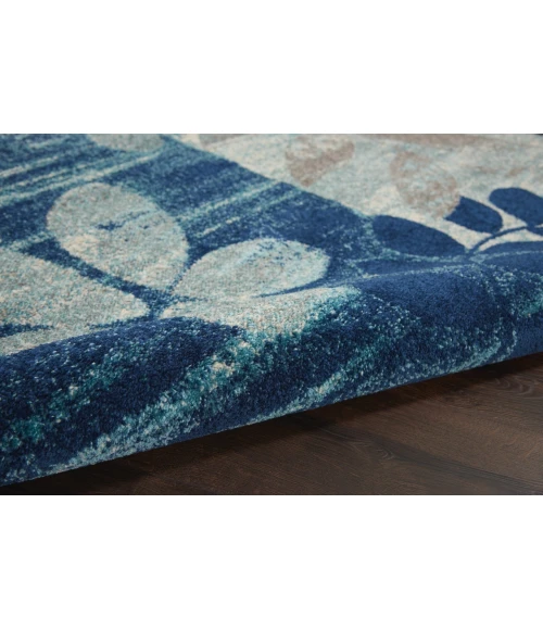 Nourison Tranquil Area Rug TRA01-Navy/Light Blue