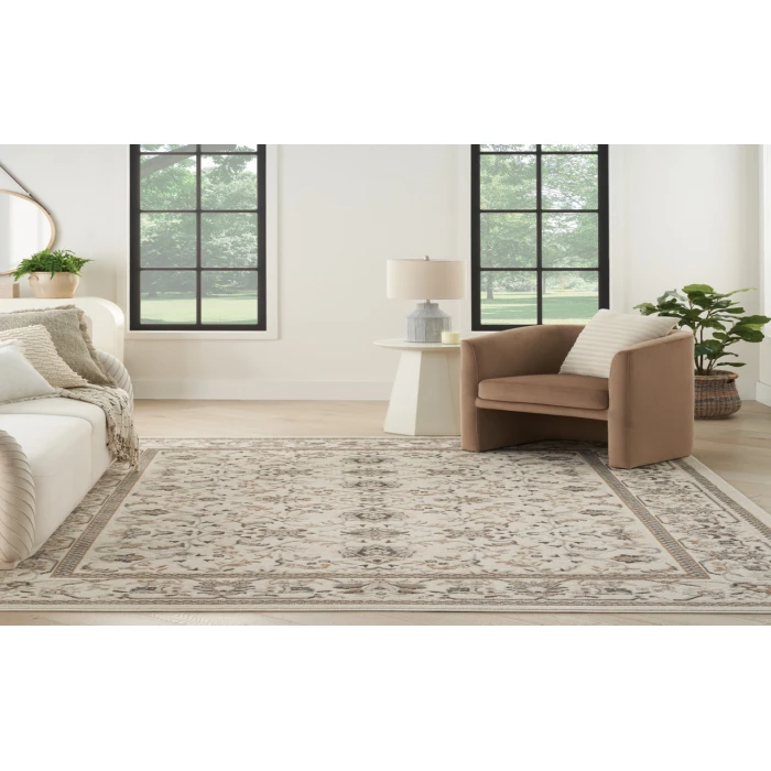 Nourison Serenity Home Ivory Mocha SRH02 9 ft. X 12 ft. Rectangle Rug