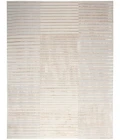 Inspire Me! Home Décor Brushstrokes Area Rug BSK04 Beige Silver