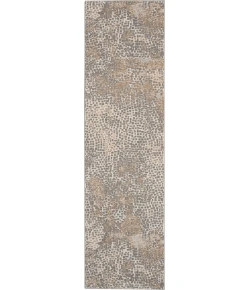 Michael Amini MA90 Uptown UPT02 Beige Grey 2 ft. 2 in. X 7 ft. 6 in. Area Rug