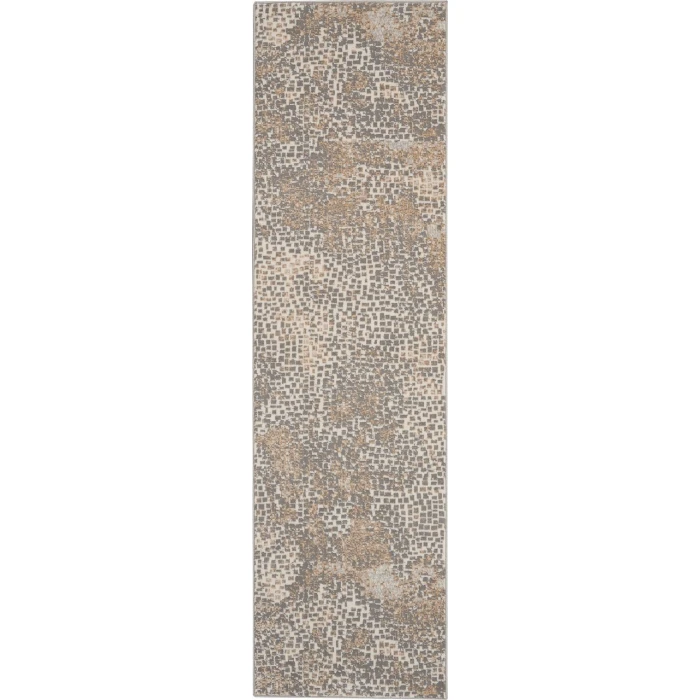 Michael Amini MA90 Uptown Runner Area Rug UPT02-Beige/Grey