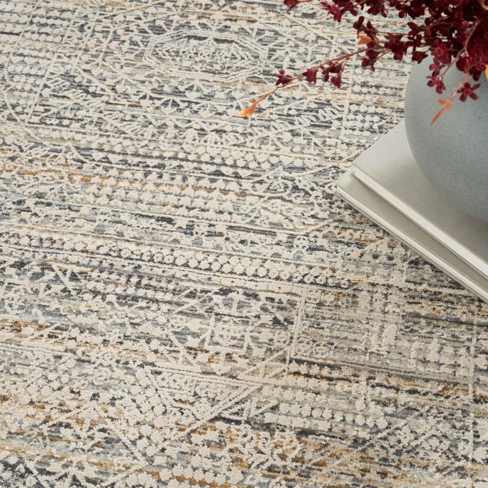 Nourison Lynx Ivory Slate LNX05 5 ft. X 8 ft. Rect. Rug