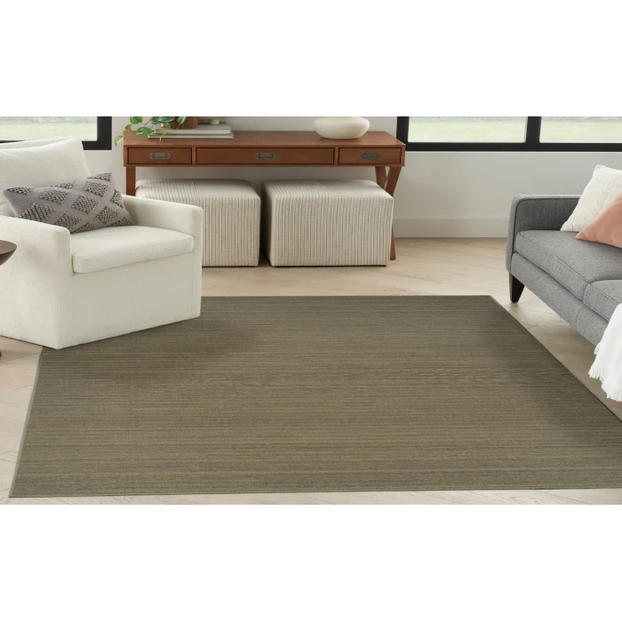 Nourison Washable Essentials Green WAE01 4 ft. X 6 ft. Rectangle Rug