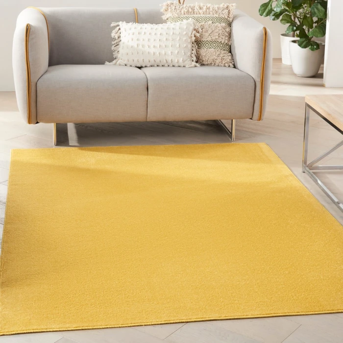 Nourison Essentials Yellow Area Rug NRE01-Yellow