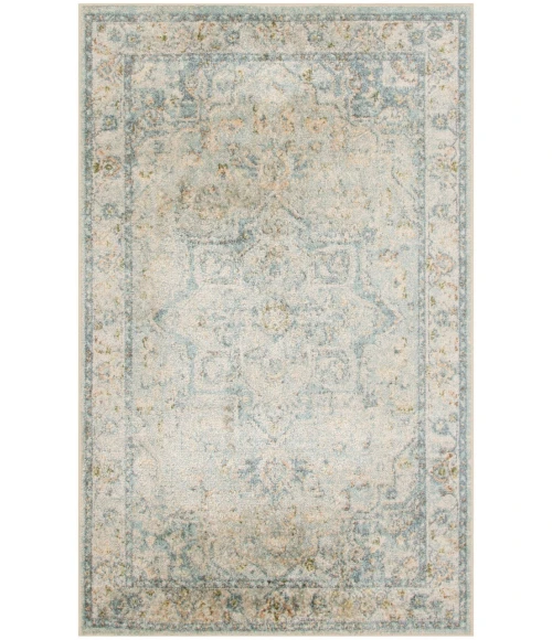 Nourison Astra Machine Washable Light Blue ASW12 2 ft. 2 in. X 4 ft. Rectangle Rug