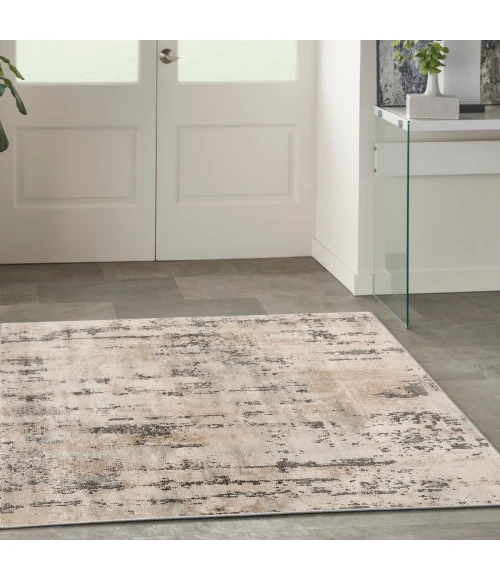 Nourison Quarry Beige Grey QUA01 5 ft. X Square Rug