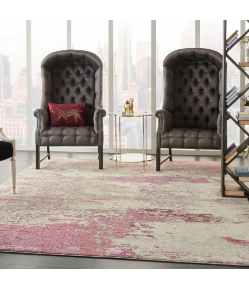 Nourison Celestial Area Rug CES02-Ivory/Pink