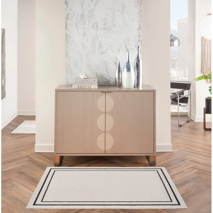 Nourison Nourison Essentials Area Rug NRE02 Ivory/Black