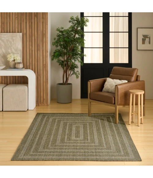 Nourison Tulum Olive TLM04 6 ft. X 9 ft. Rect. Rug