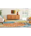 Nourison Aloha Turquoise Multicolor ALH05 7 ft. X 10 ft. Rectangle Rug