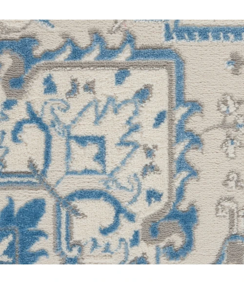 Nourison Elation Area Rug ETN10 Ivory Blue 7'10" x 9'10"