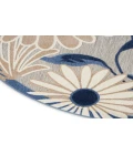 Nourison Aloha Blue Grey ALH33 5 ft. 3 in. Round Rug