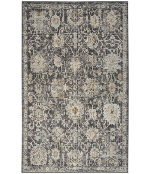 Nourison Oushak Home Charcoal OUS01 4 ft. 1 in. X 5 ft. 11 in. Rectangle Rug