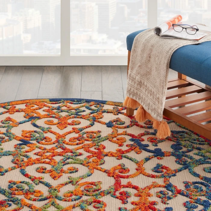 Nourison Aloha Round Area Rug ALH21-Multicolor