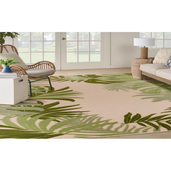 Nourison Aloha Ivory Green ALH40 12 ft. X 15 ft. Rectangle Rug