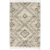 Nourison Home Oslo Shag OSL02 Ivory/Grey 5 ft. 3 in. X 7 ft. 9 in. Area Rug
